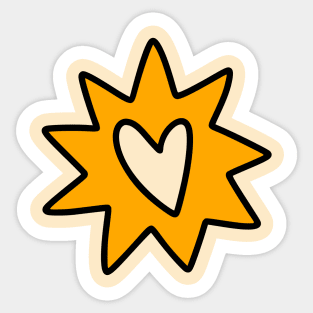 Star Heart Sticker